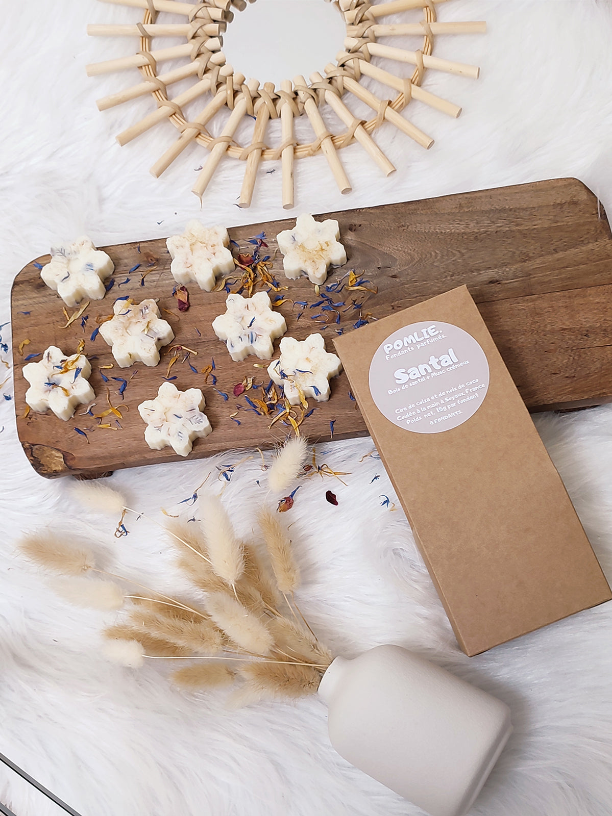 Fondants Parfumés SANTAL (8x15g) | Bois de santal + Musc crémeux