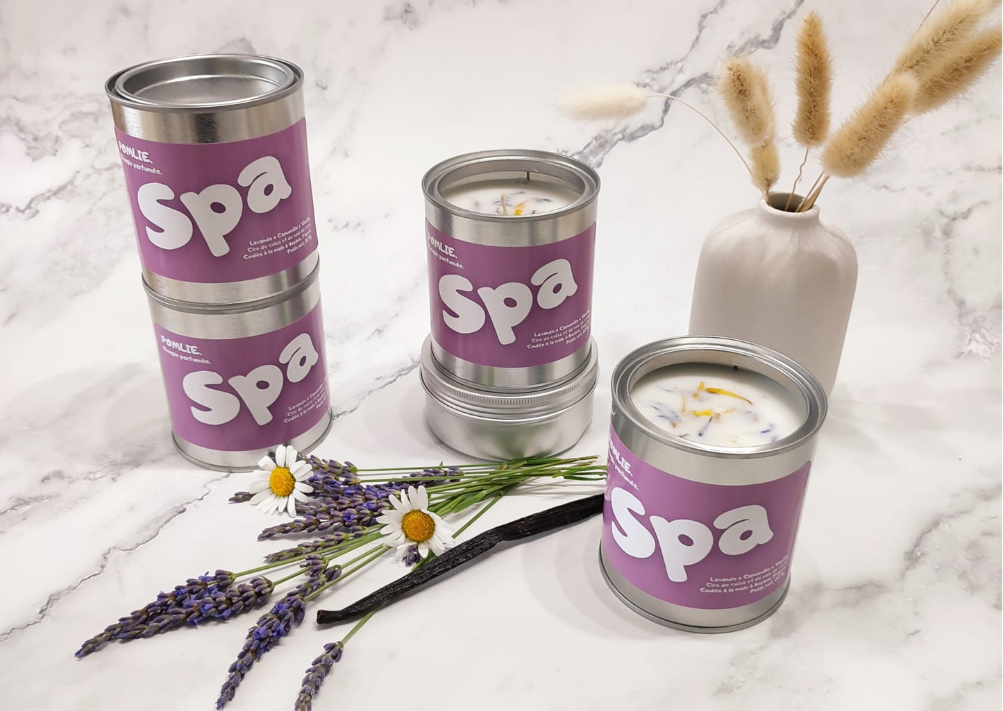 Bougie Parfumée SPA (227g) | Lavande + Camomille + Vanille.