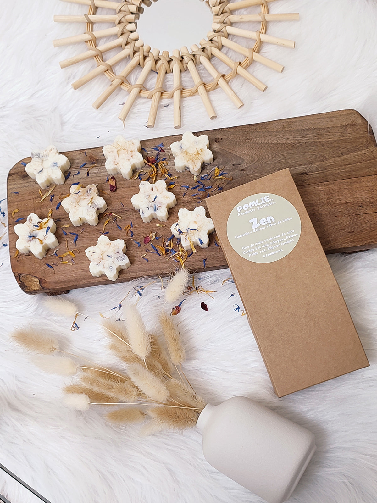Fondants Parfumés ZEN (8x15g) | Cannelle + Encens + Bois de cèdre.